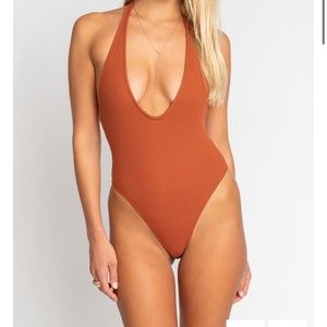 RESA Sydney ribbed halter body suit